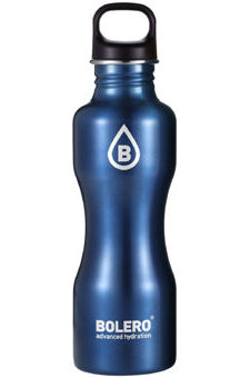 Edelstahl-Trinkflasche blau metallic 750 ml