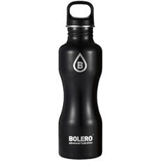 Edelstahl-Trinkflasche schwarz metallic 750 ml