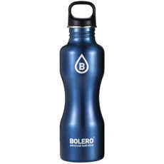 Edelstahl-Trinkflasche blau metallic 750 ml